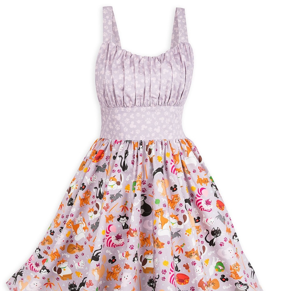 Floral Cat Print Dress